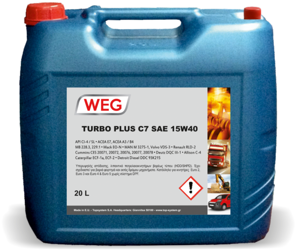 Λιπαντικό Κινητήρων TURBO PLUS C7 15W40