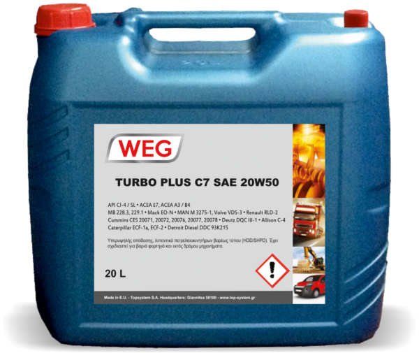 Λιπαντικό Κινητήρων TURBO PLUS C7 20W50