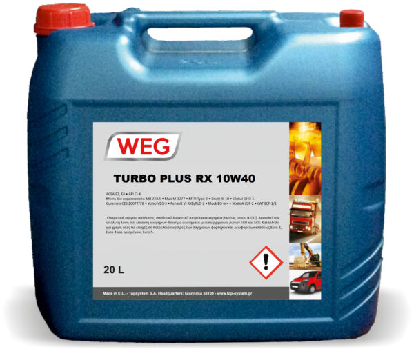 Λιπαντικό Κινητήρων TURBO PLUS RX 10W40